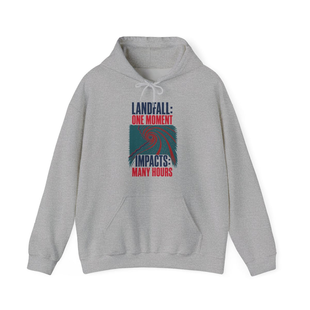 Landfall One Moment Impacts Many Hours Hoodie in Sport Grey