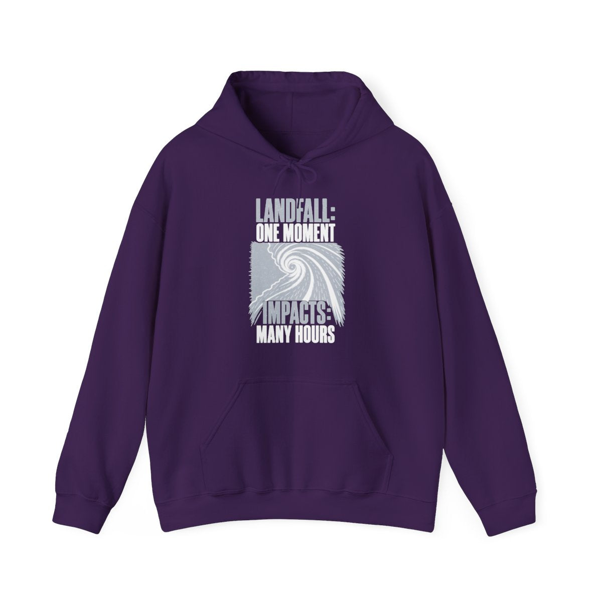 Landfall One Moment Impacts Many Hours Hoodie in Purple