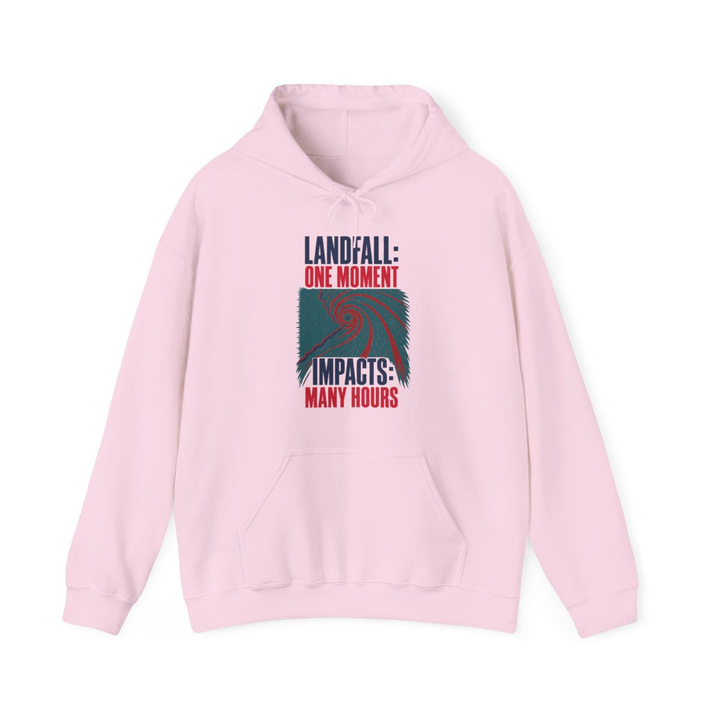 Landfall One Moment Impacts Many Hours Hoodie in Light Pink