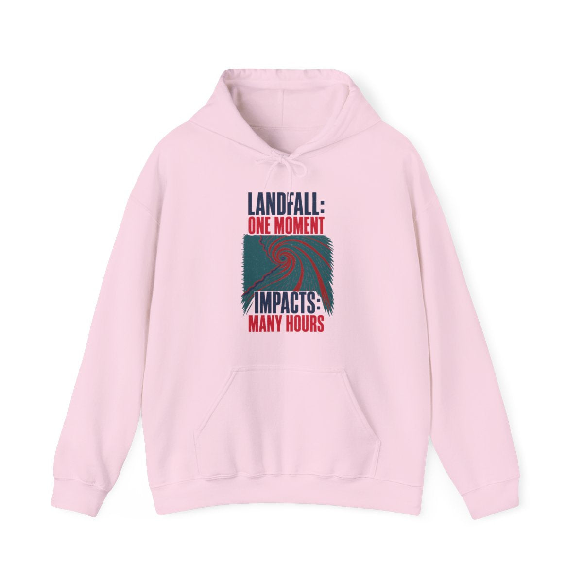 Landfall One Moment Impacts Many Hours Hoodie in Light Pink