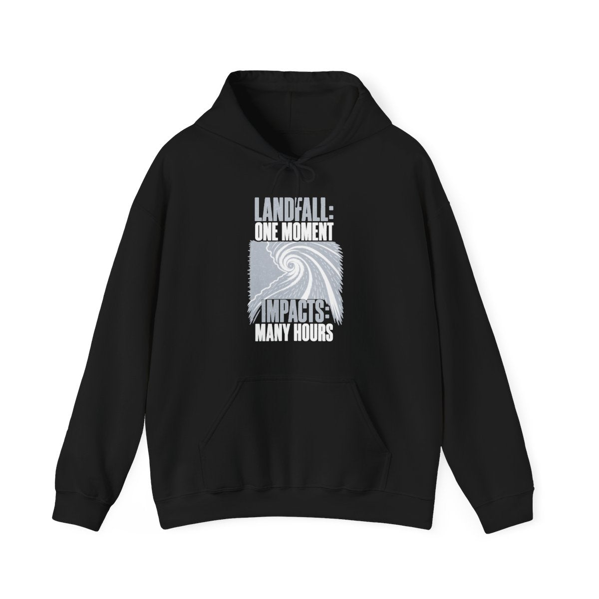 Landfall One Moment Impacts Many Hours Hoodie in Black