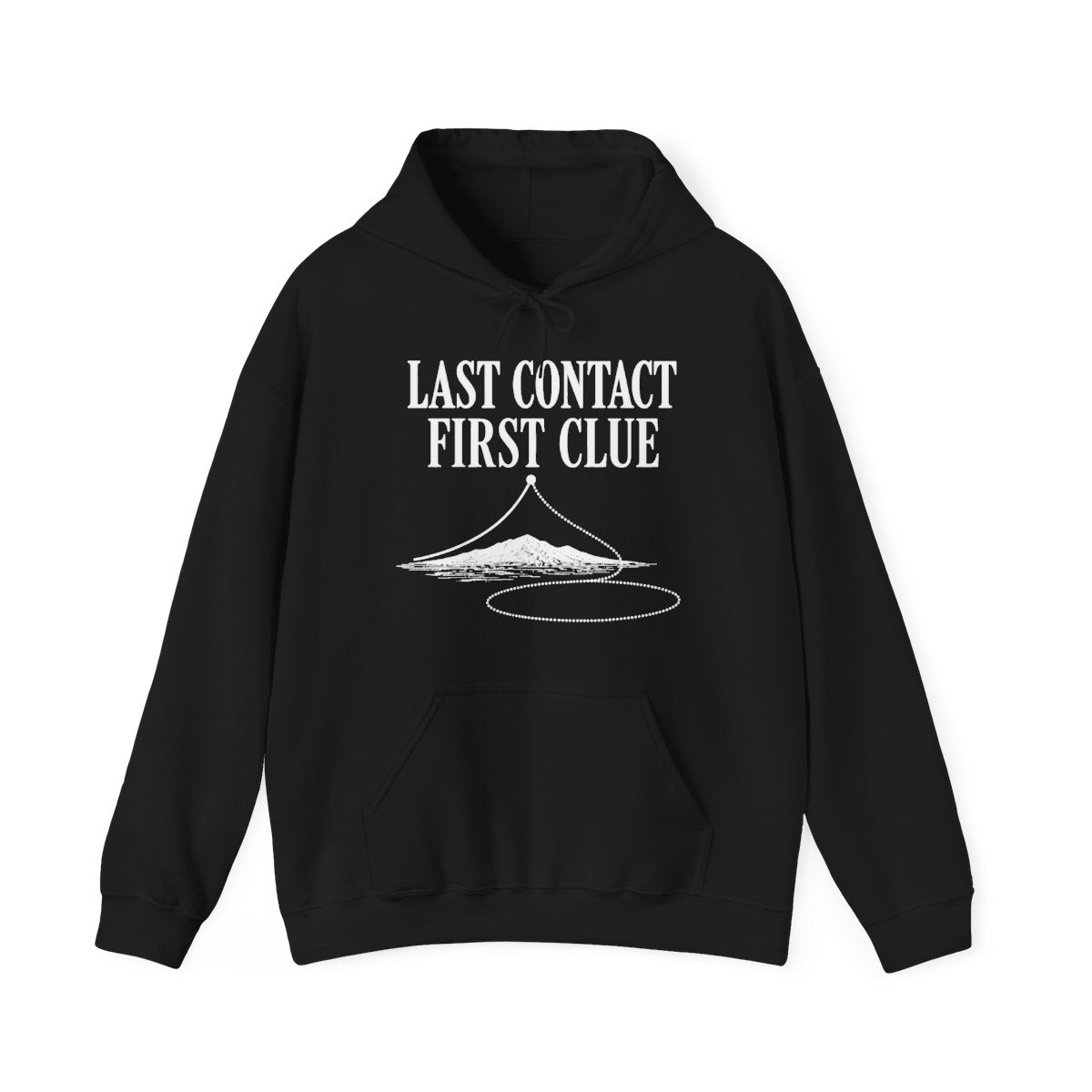 Last Contact, First Clue Hoodie in Black