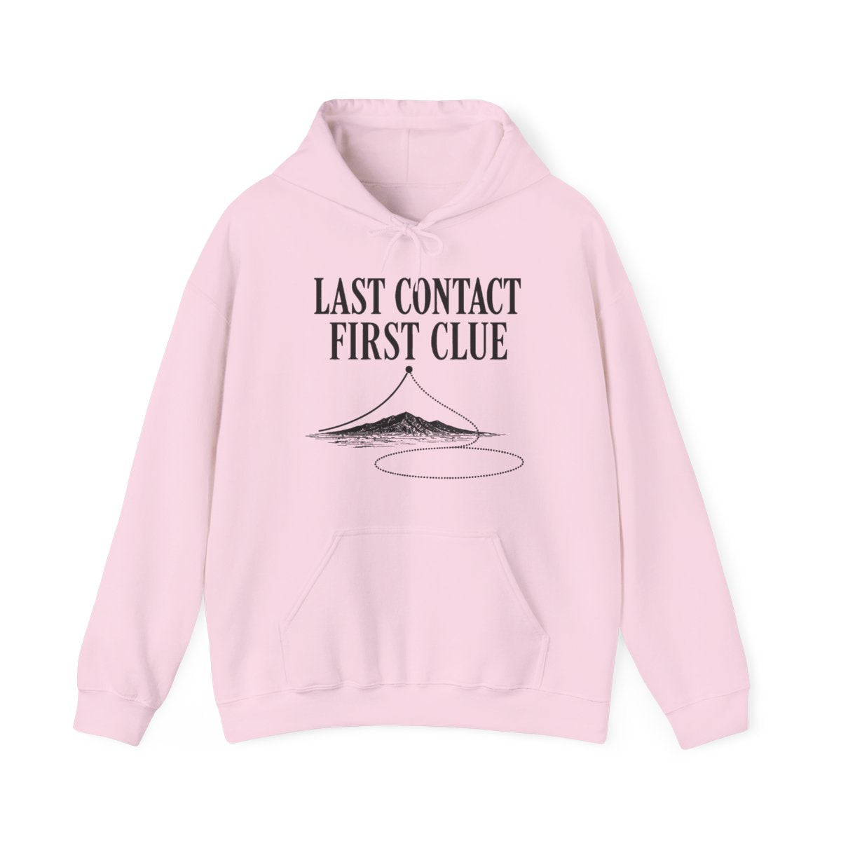 Last Contact, First Clue Hoodie in Light Pink
