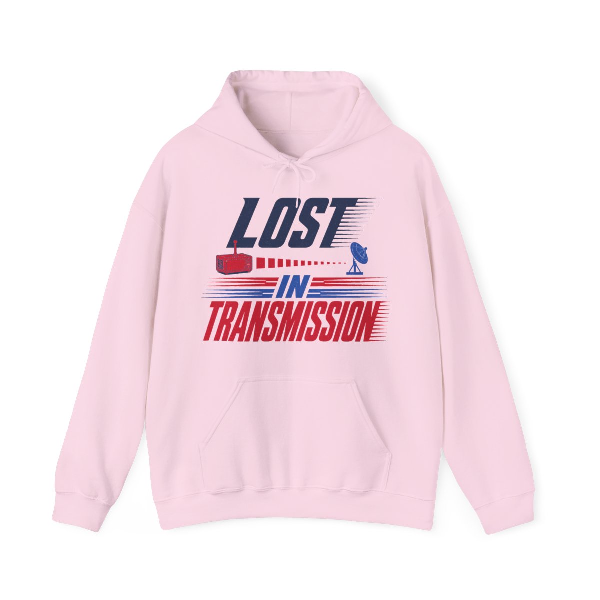 Lost in Transmission Hoodie in Light Pink