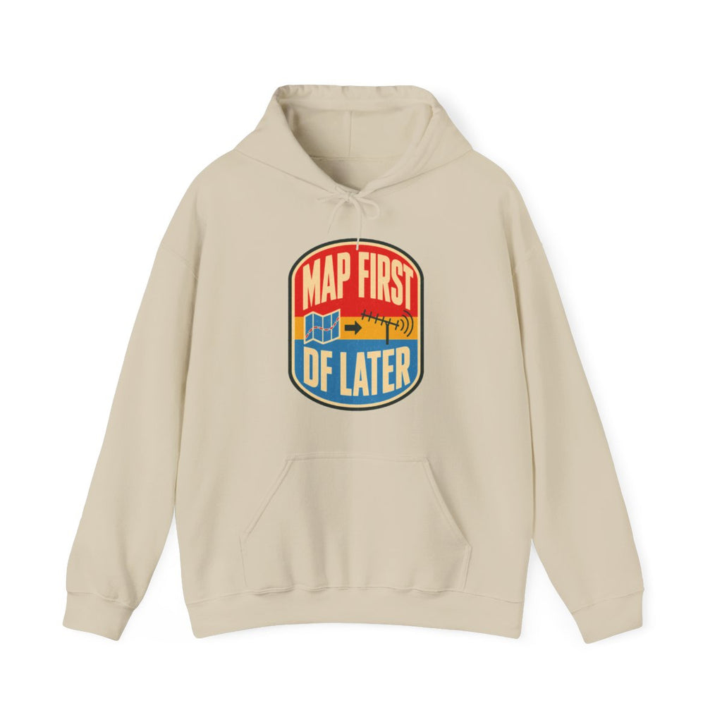 Map First RF Later Hoodie in Sand