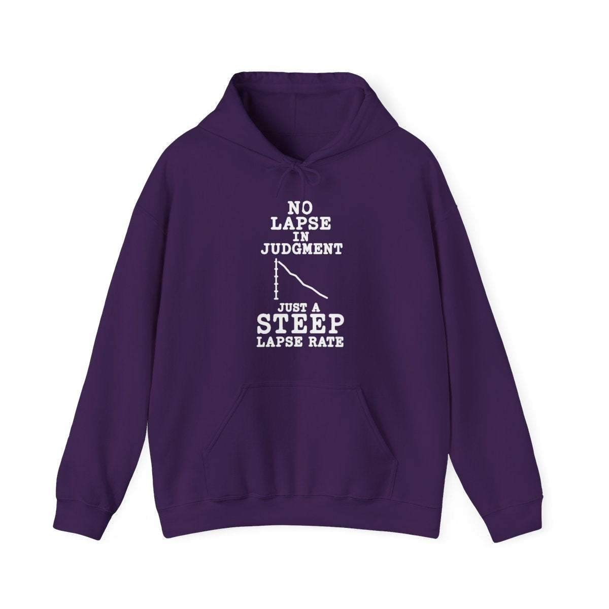 No Lapse in Judgment Just a Steep Lapse Rate Hoodie in Purple