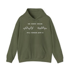 One Minute Offline Still Thinking About It Hoodie in Military Green
