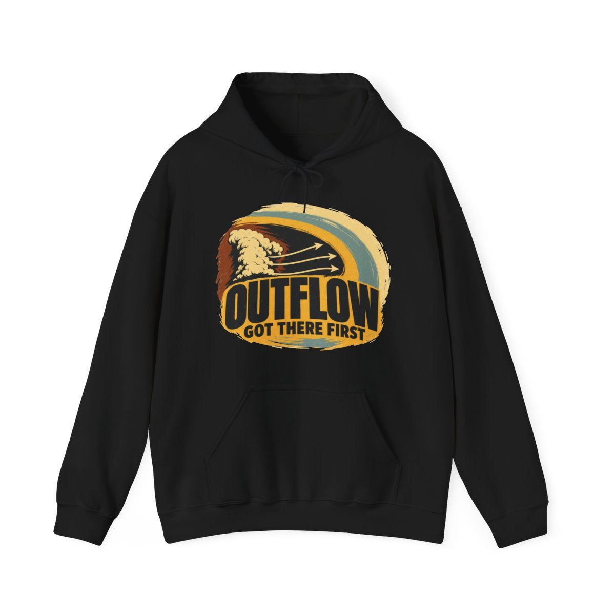 Outflow Got There First Hoodie in Black