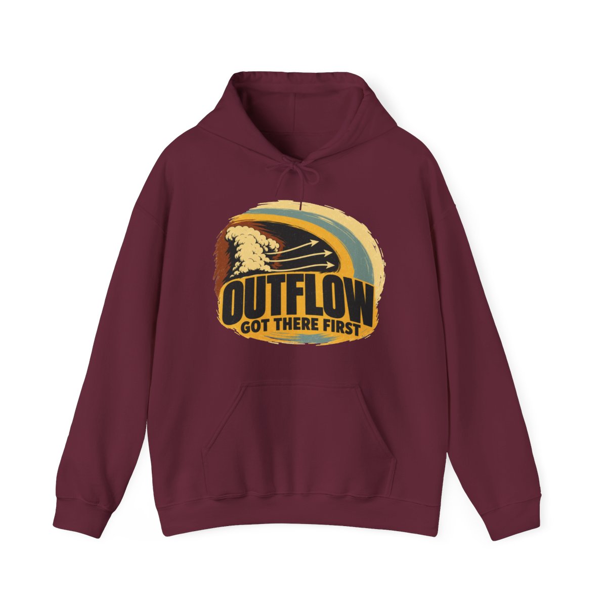 Outflow Got There First Hoodie in Maroon