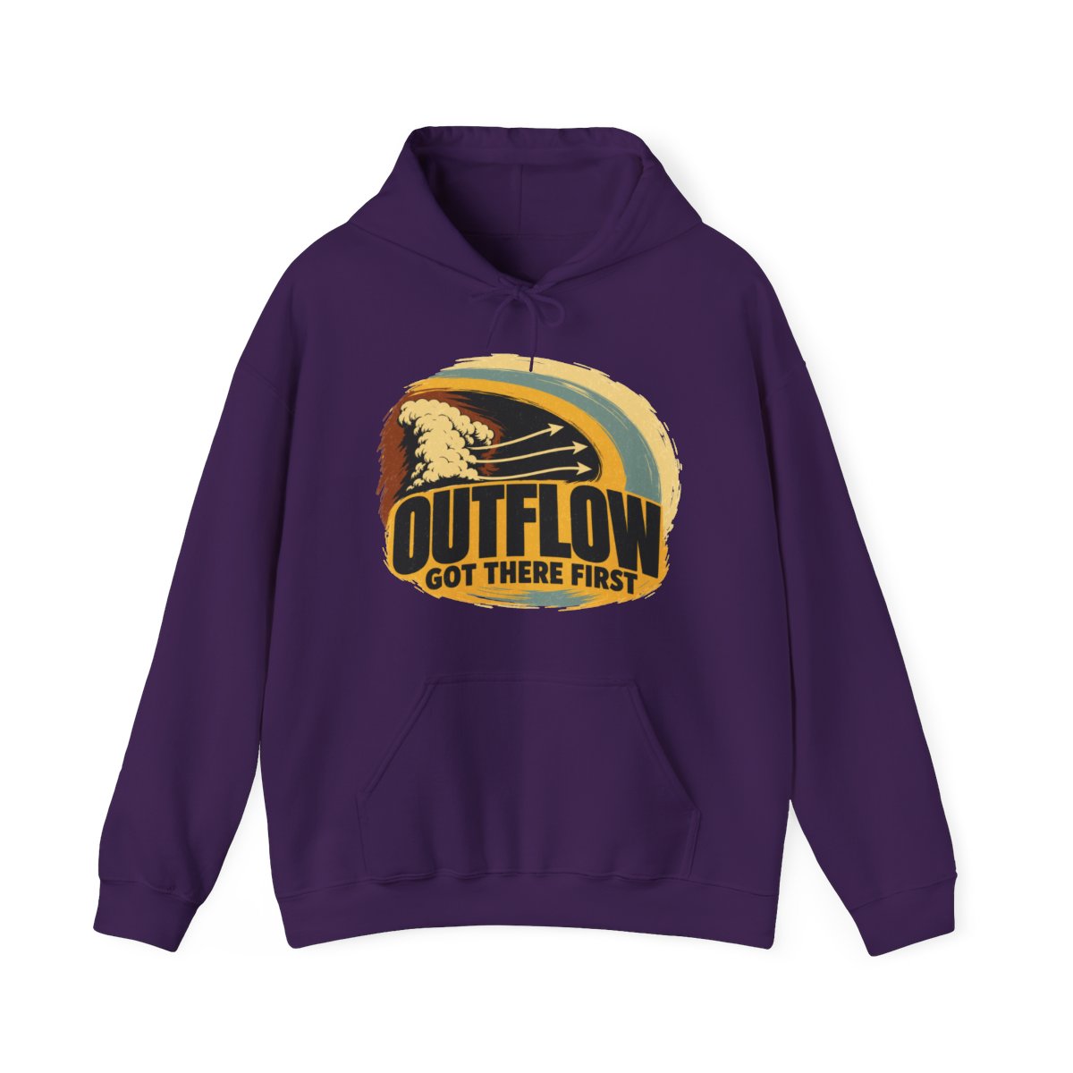 Outflow Got There First Hoodie in Purple