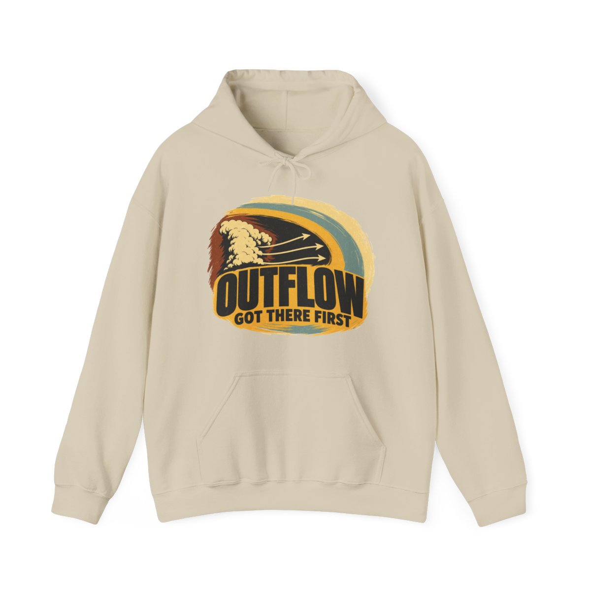 Outflow Got There First Hoodie in Sand