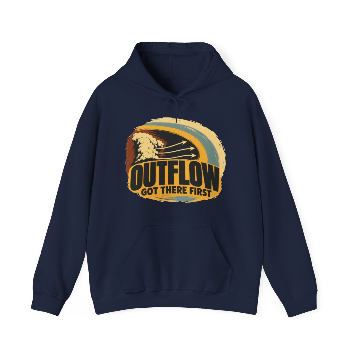Outflow Got There First Hoodie in Navy