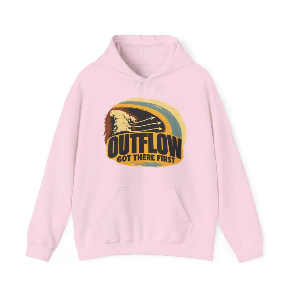 Outflow Got There First Hoodie in Light Pink
