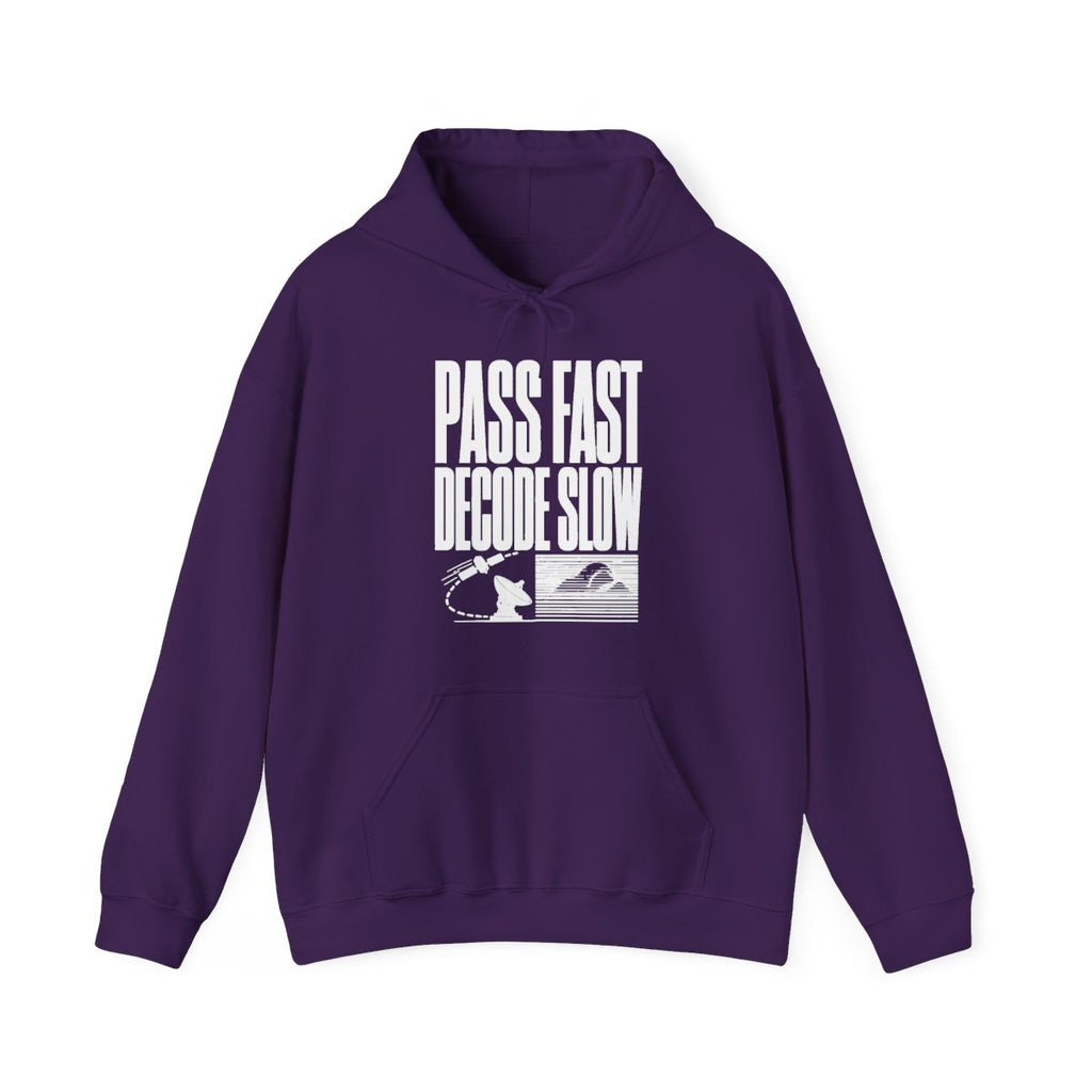 Pass Fast Decode Slow Hoodie in Purple