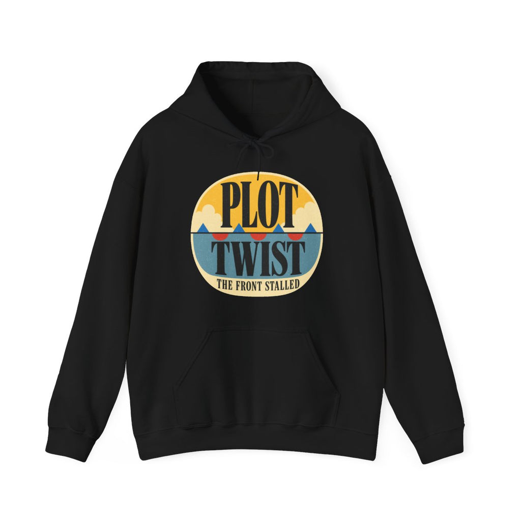 Plot Twist, the Front Stalled Hoodie in Black