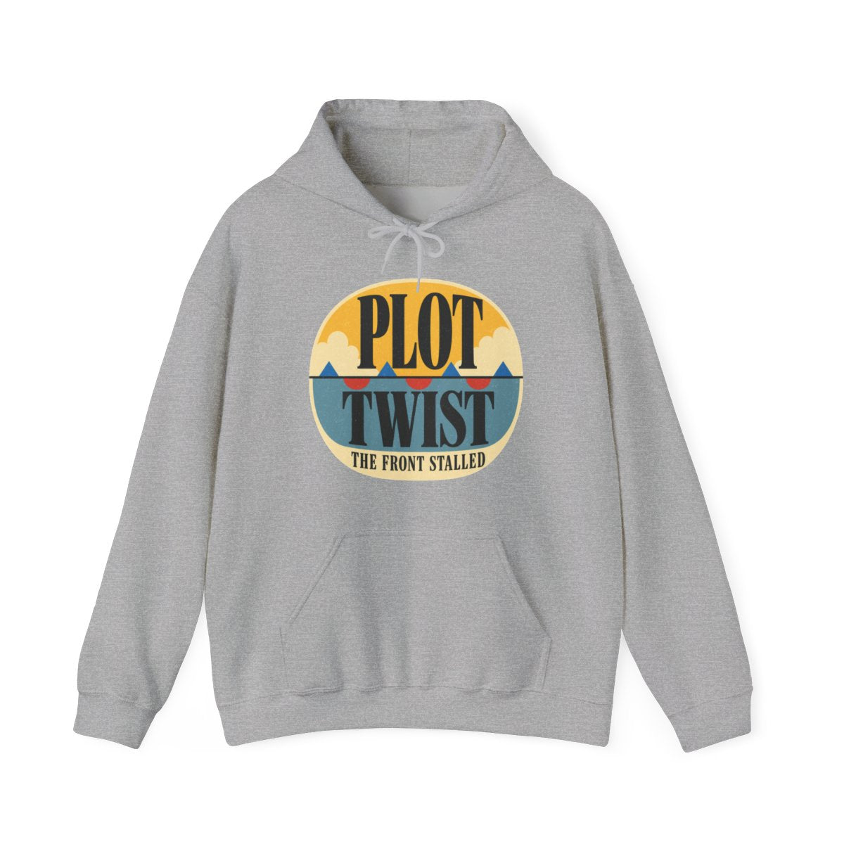 Plot Twist, the Front Stalled Hoodie in Sport Grey