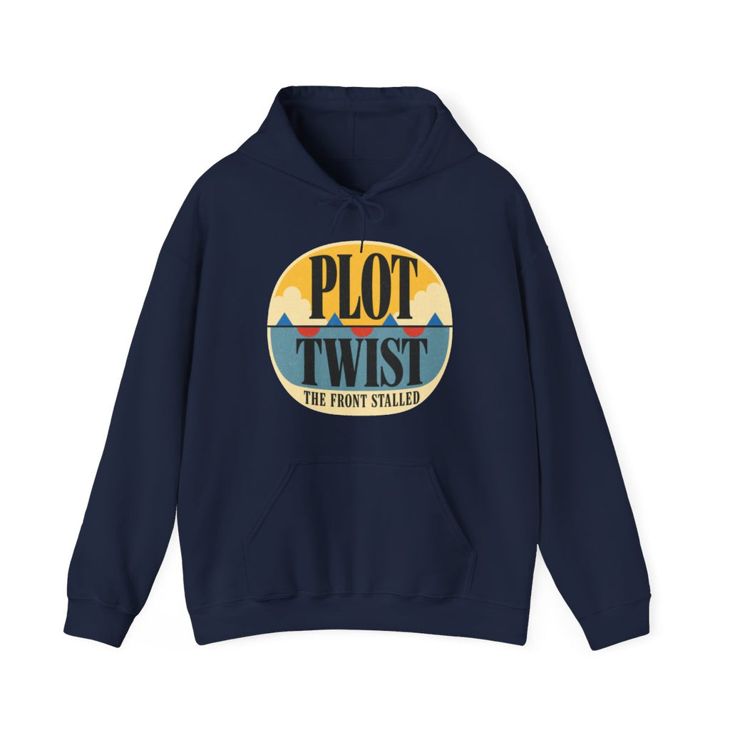Plot Twist, the Front Stalled Hoodie in Navy