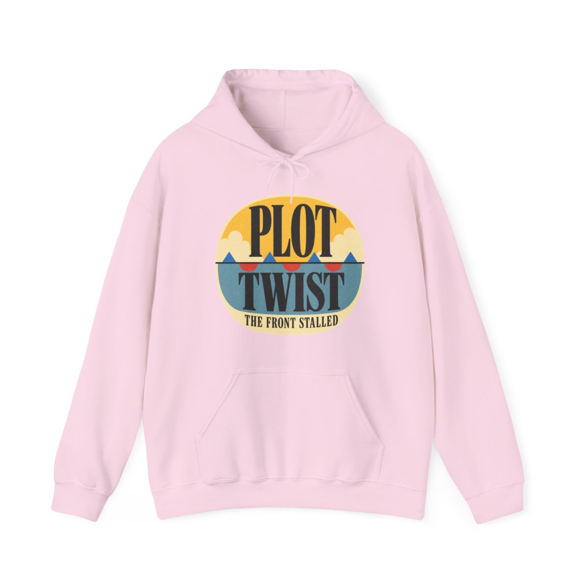 Plot Twist, the Front Stalled Hoodie in Light Pink