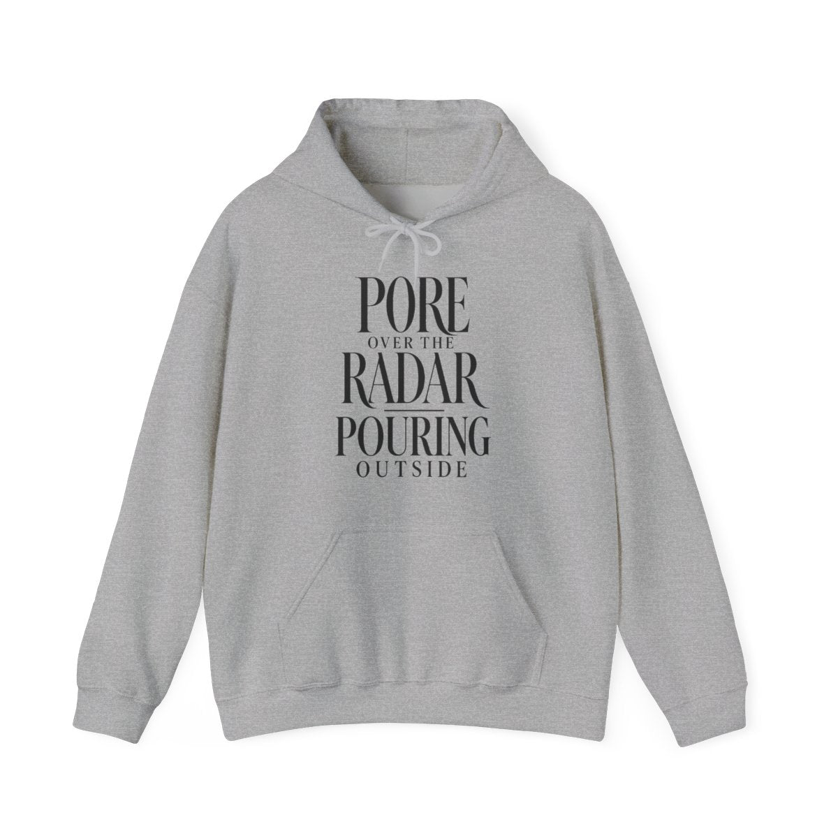 Pore Over the Radar Pouring Outside Hoodie in Sport Grey