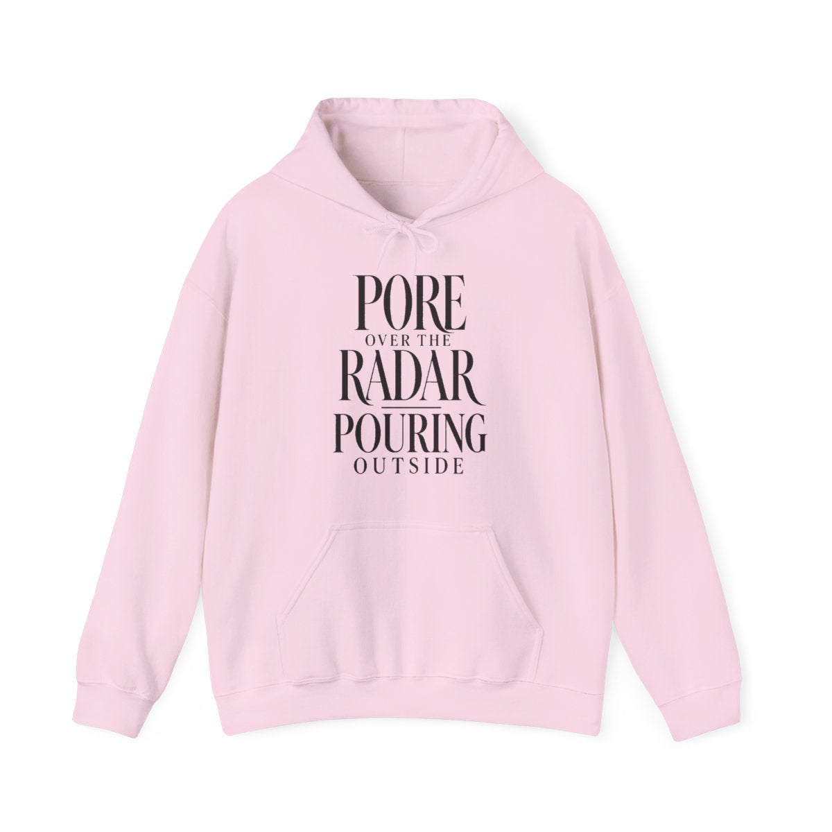 Pore Over the Radar Pouring Outside Hoodie in Light Pink