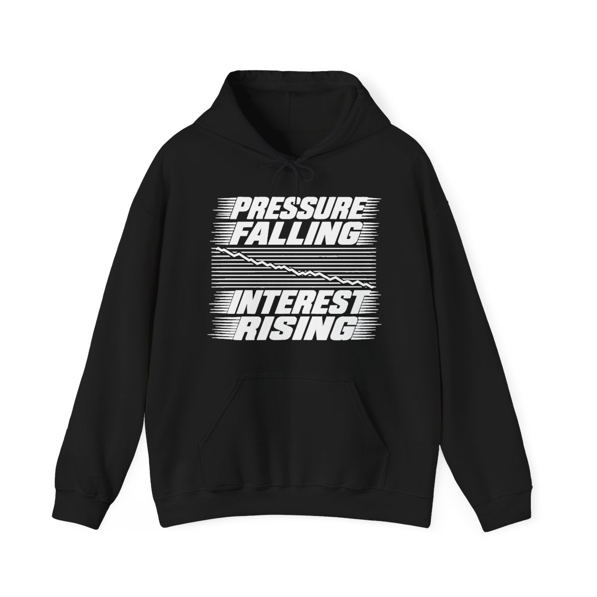 Pressure Falling Interest Rising Hoodie in Black