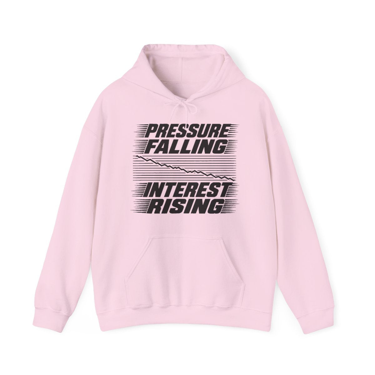 Pressure Falling Interest Rising Hoodie in Light Pink