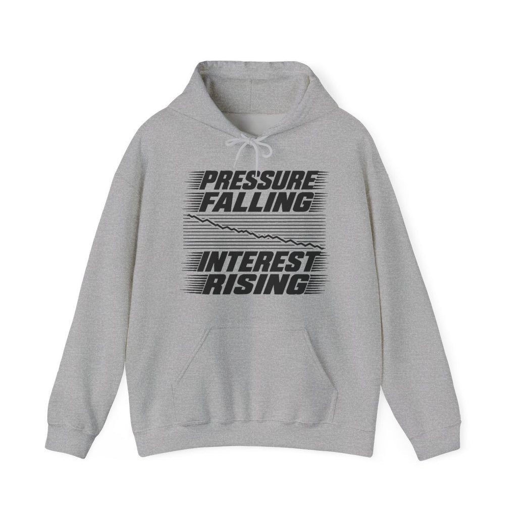 Pressure Falling Interest Rising Hoodie in Sport Grey