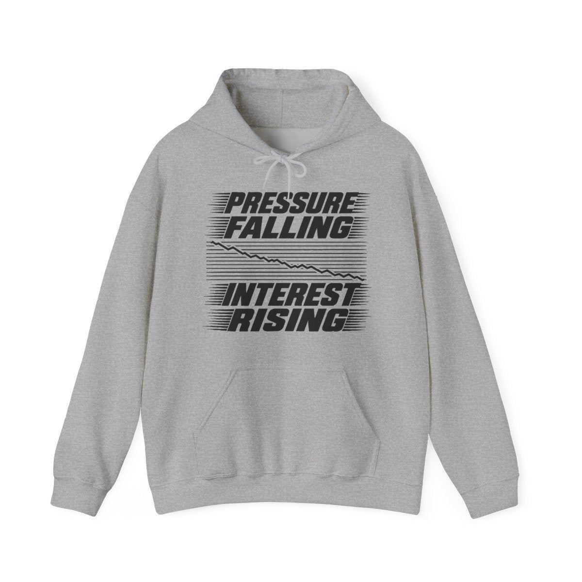 Pressure Falling Interest Rising Hoodie in Sport Grey
