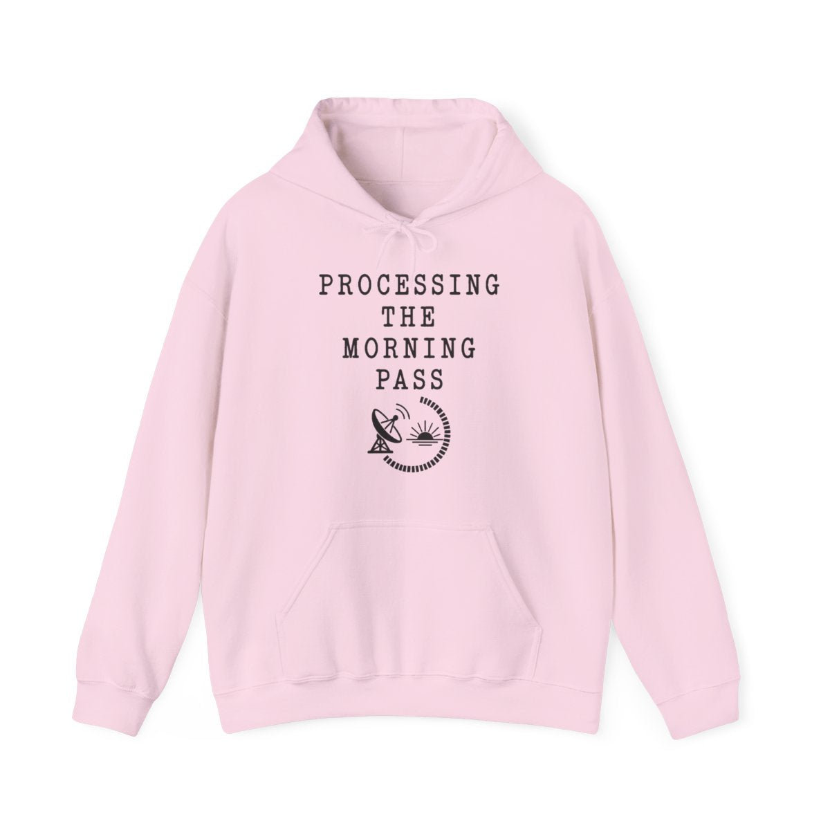 Processing the Morning Pass Hoodie in Light Pink