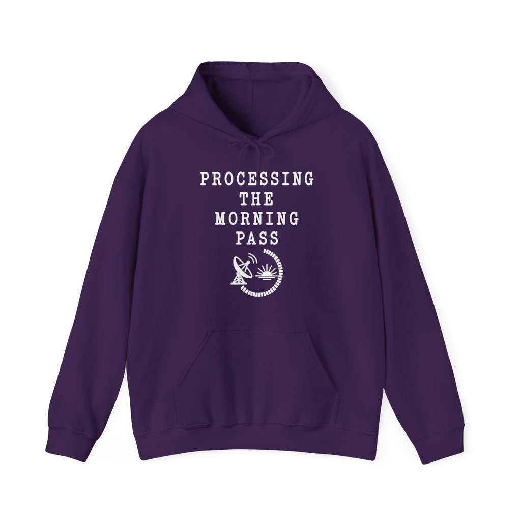 Processing the Morning Pass Hoodie in Purple