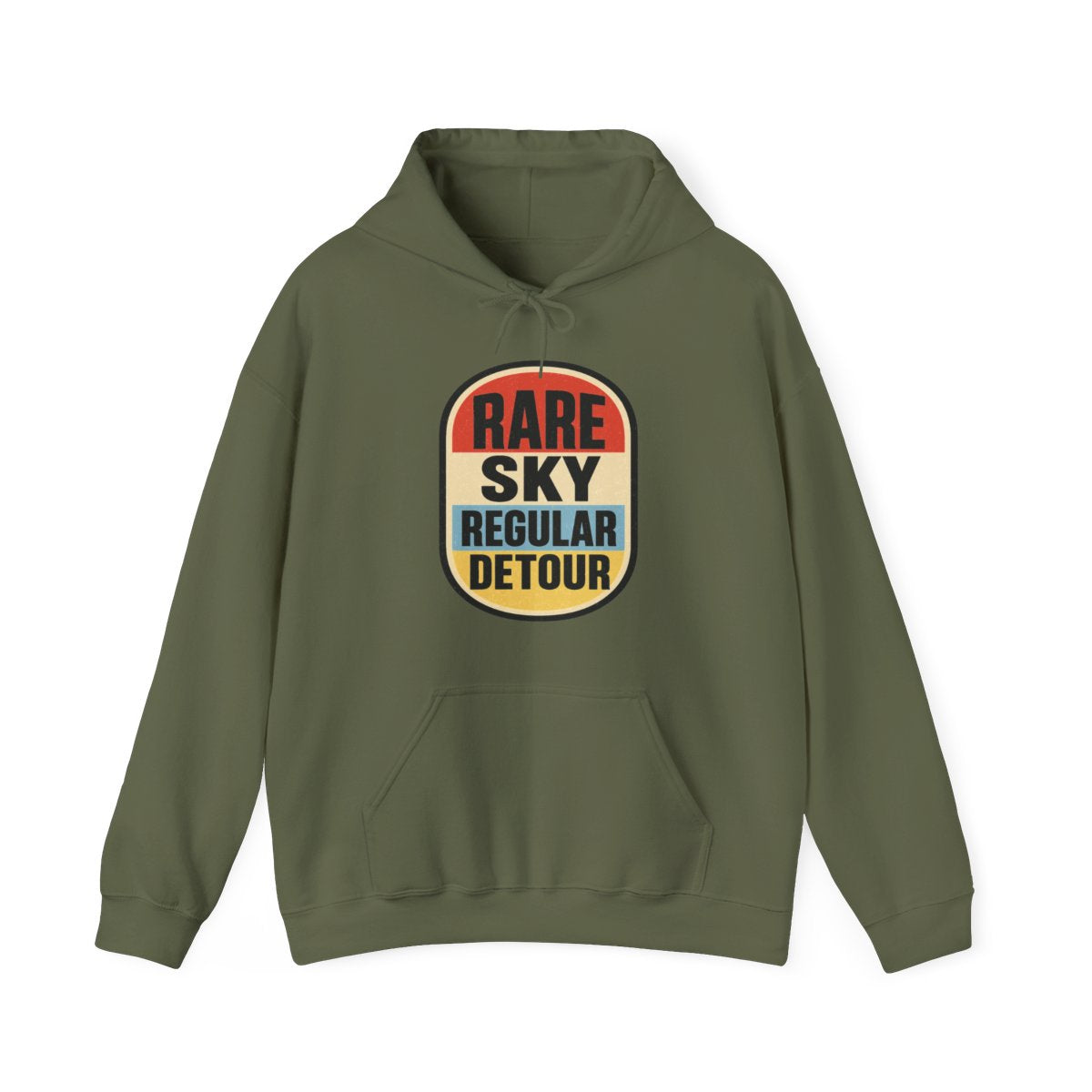 Rare Sky Regular Detour Hoodie in Military Green