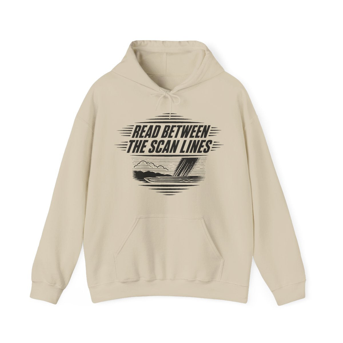Read Between the Scan Lines Hoodie in Sand