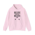 Receive and Let Receive Hoodie in Light Pink