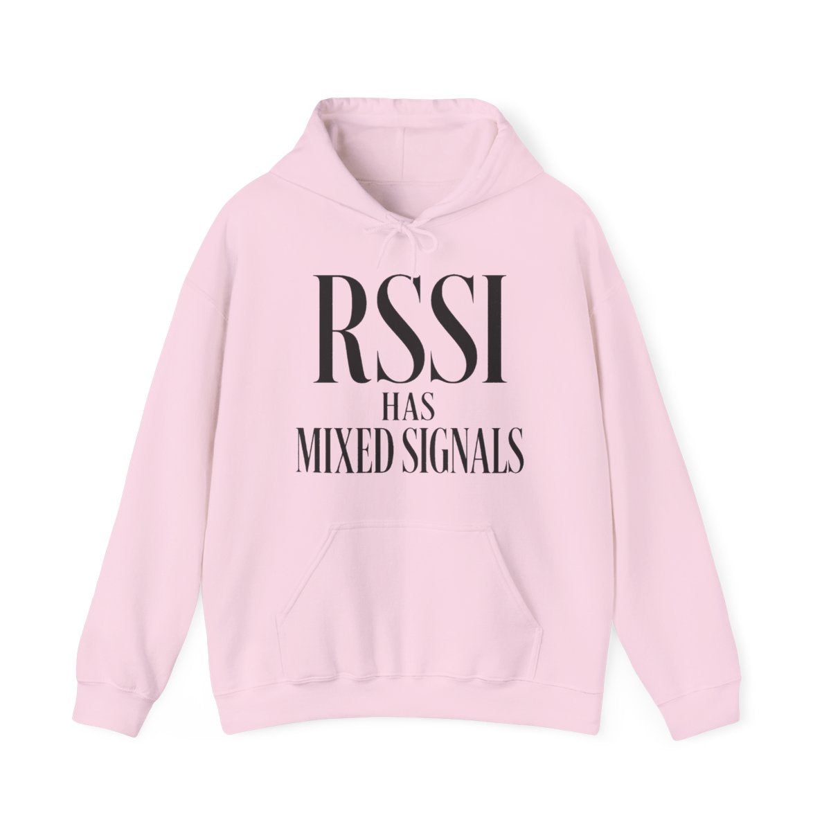RSSI Has Mixed Signals Hoodie in Light Pink