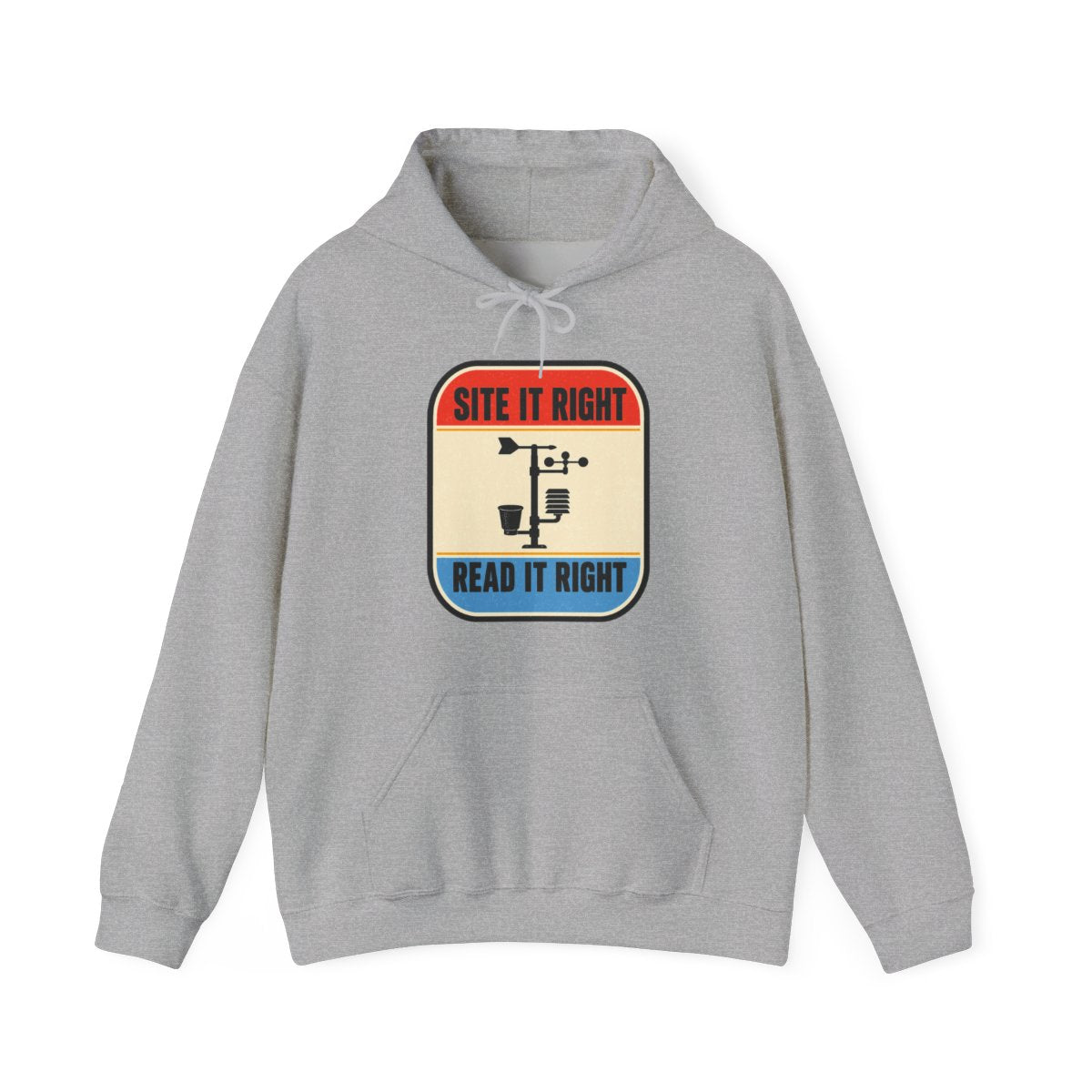 Site It Right Read It Right Hoodie in Sport Grey