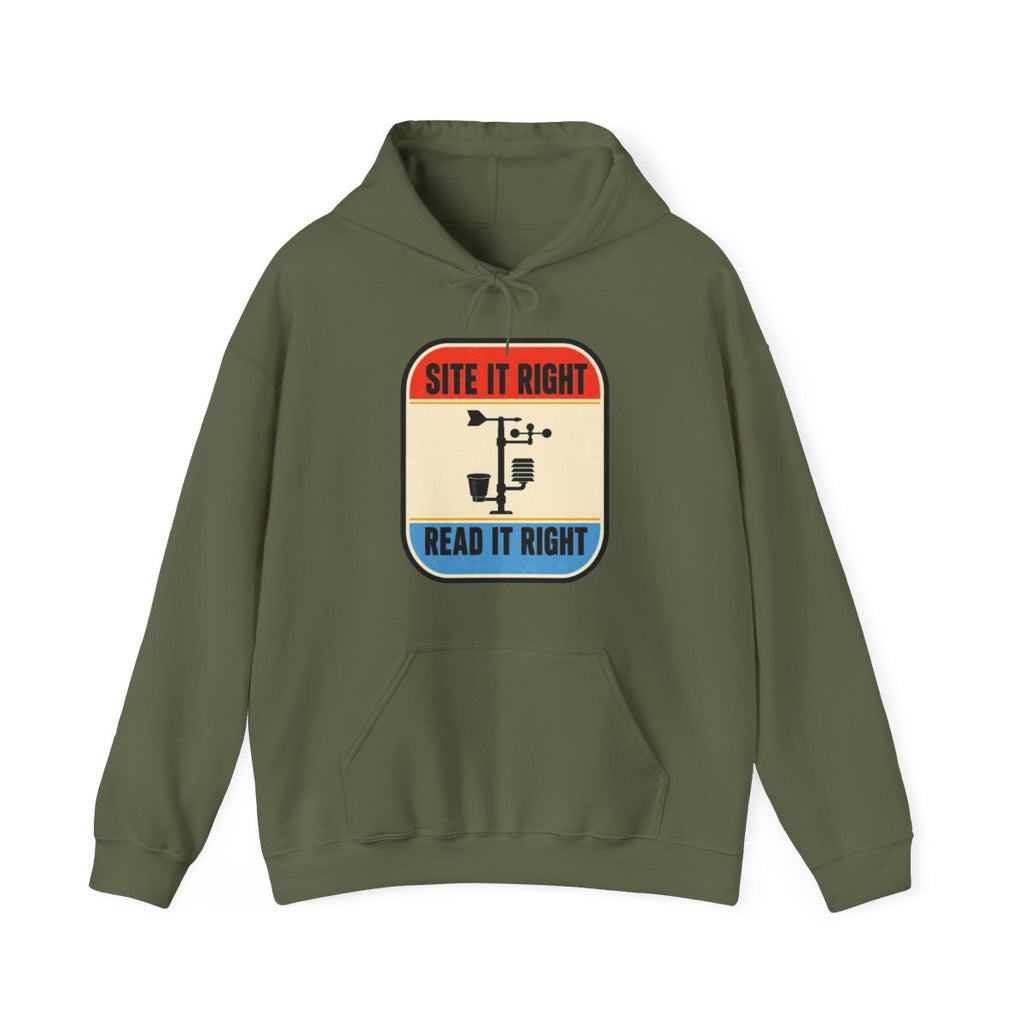 Site It Right Read It Right Hoodie in Military Green