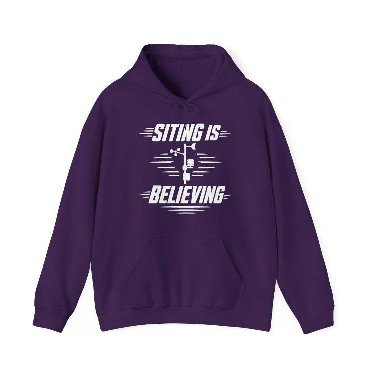 Siting Is Believing Hoodie in Purple