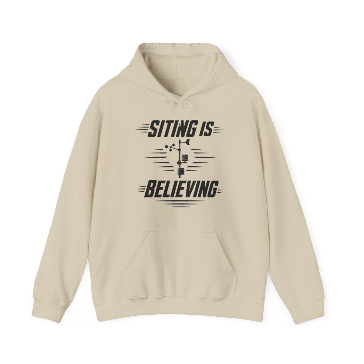 Siting Is Believing Hoodie in Sand