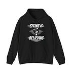 Siting Is Believing Hoodie in Black