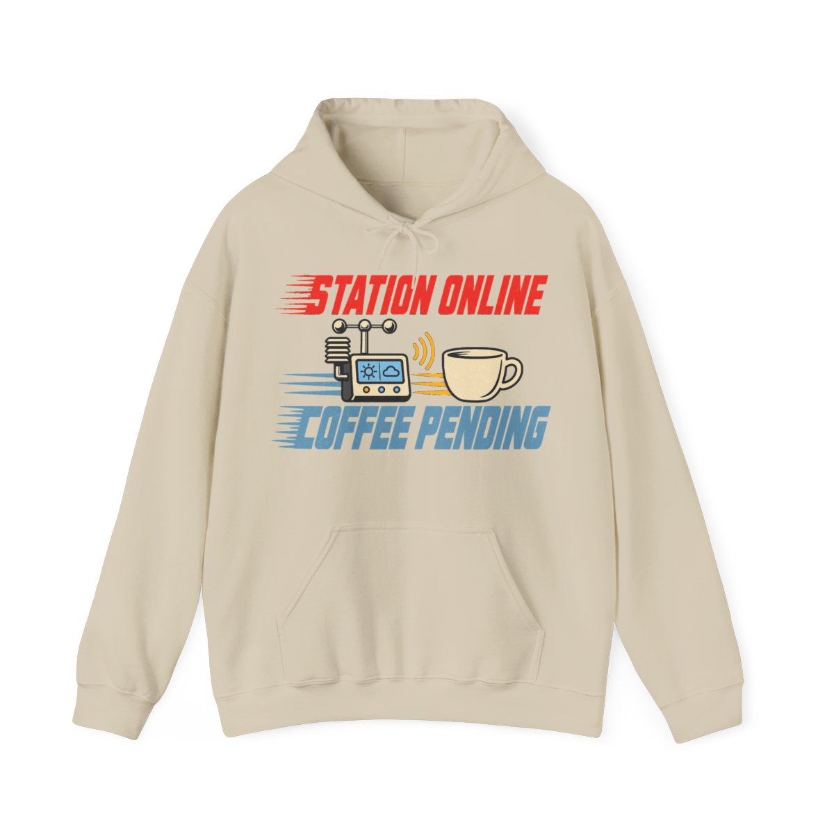 Station Online Coffee Pending Hoodie in Sand