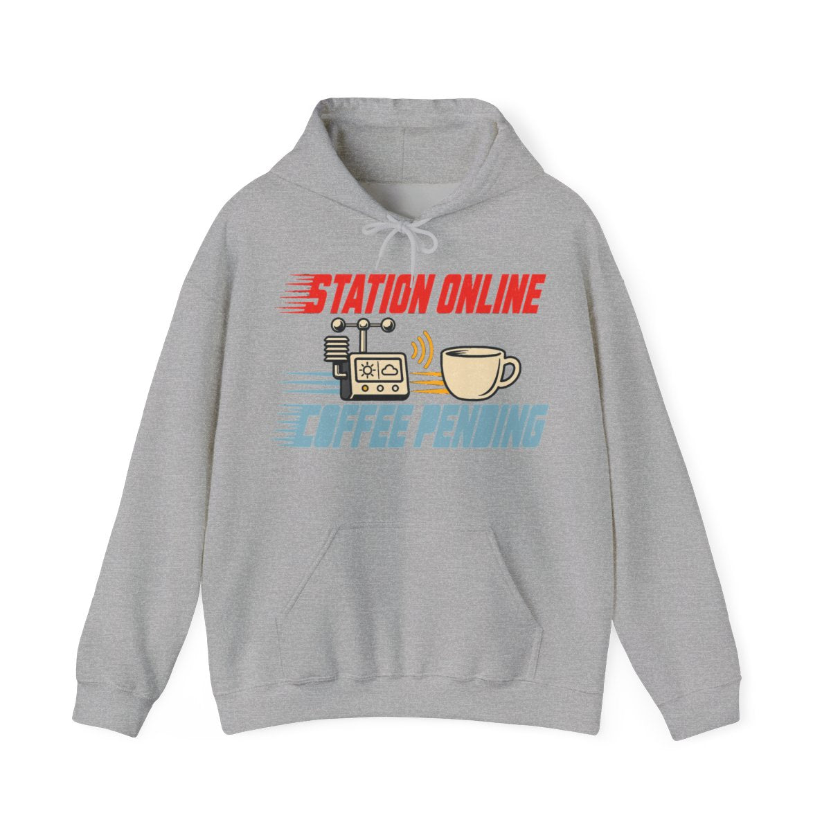 Station Online Coffee Pending Hoodie in Sport Grey