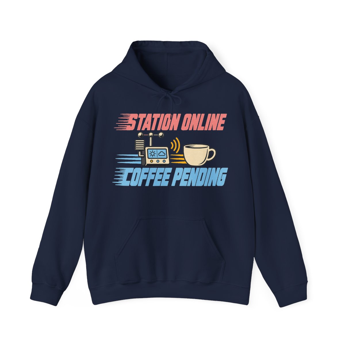 Station Online Coffee Pending Hoodie in Navy