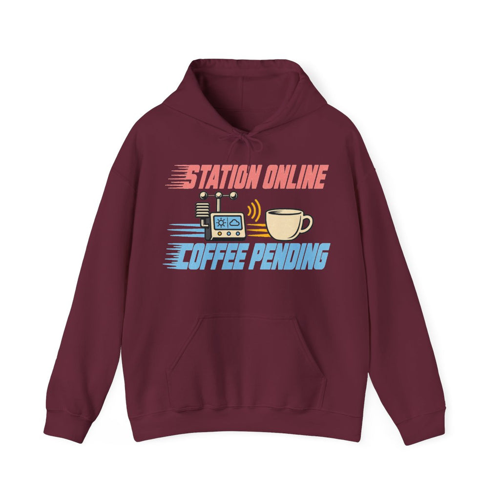 Station Online Coffee Pending Hoodie in Maroon