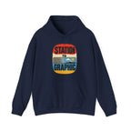 Station to Graphic Hoodie in Navy