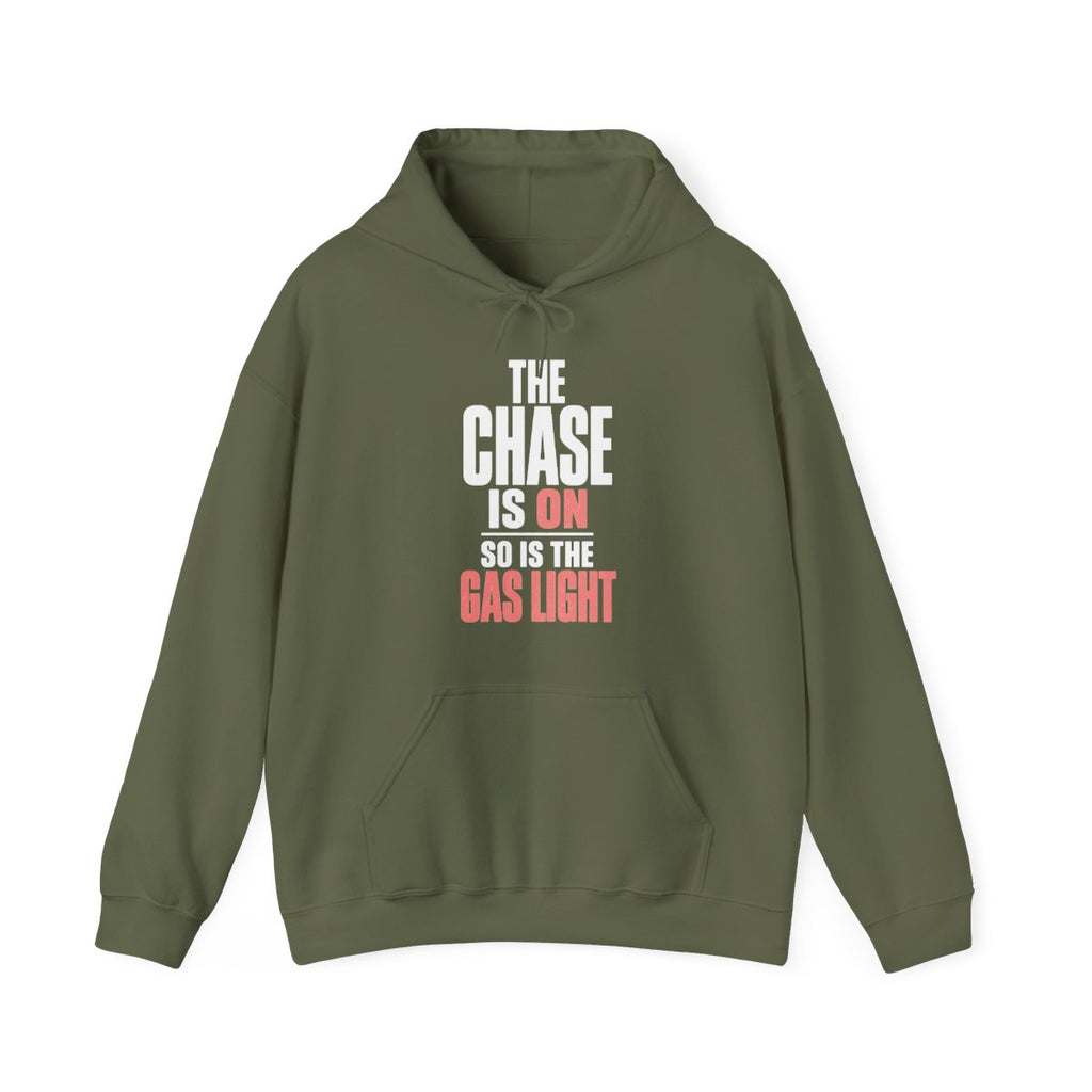 The Chase Is On, So Is the Gas Light Hoodie in Military Green