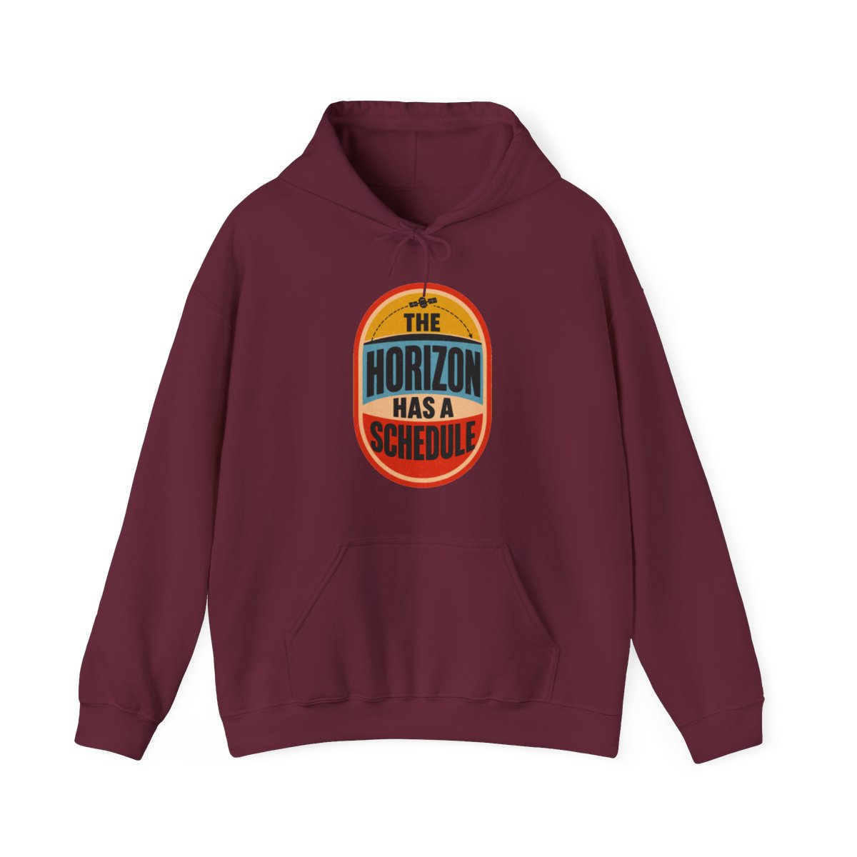 The Horizon Has a Schedule Hoodie in Maroon