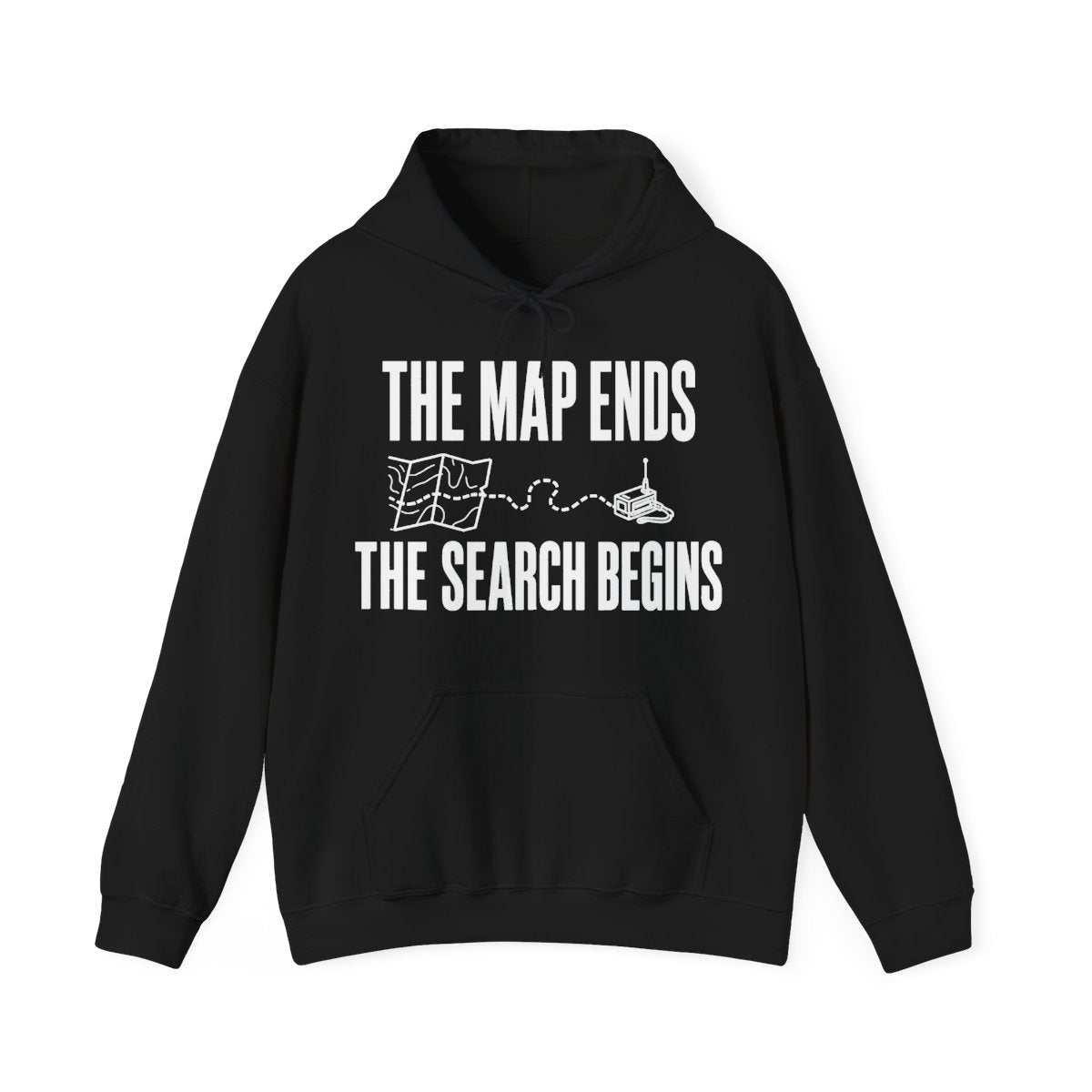 The Map Ends, the Search Begins Hoodie in Black