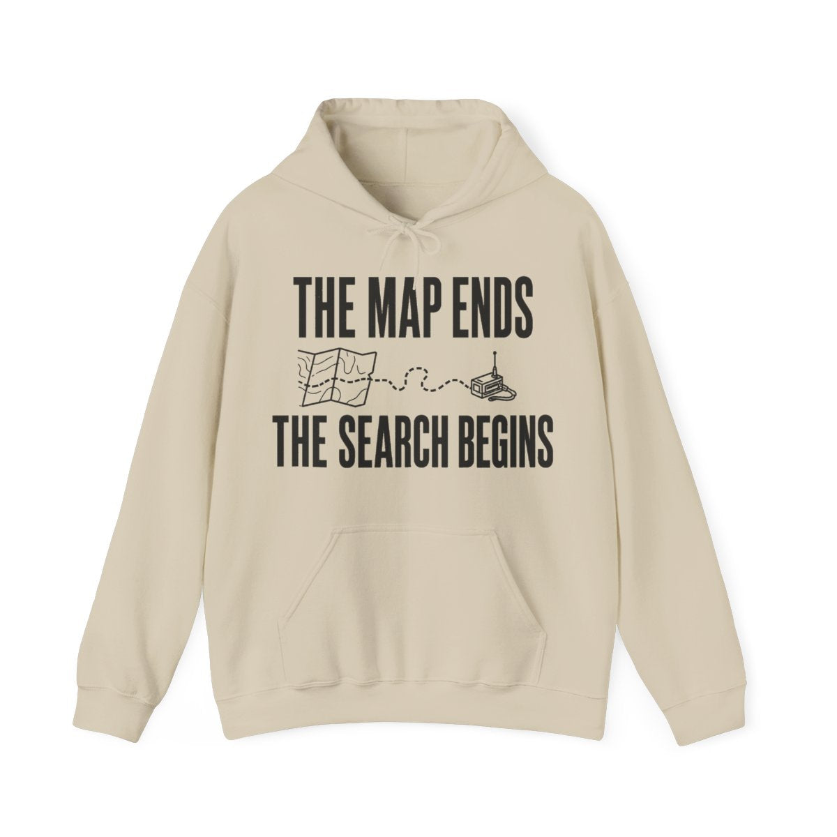 The Map Ends, the Search Begins Hoodie in Sand