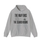 The Map Ends, the Search Begins Hoodie in Sport Grey