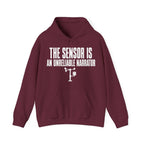 The Sensor Is an Unreliable Narrator Hoodie in Maroon